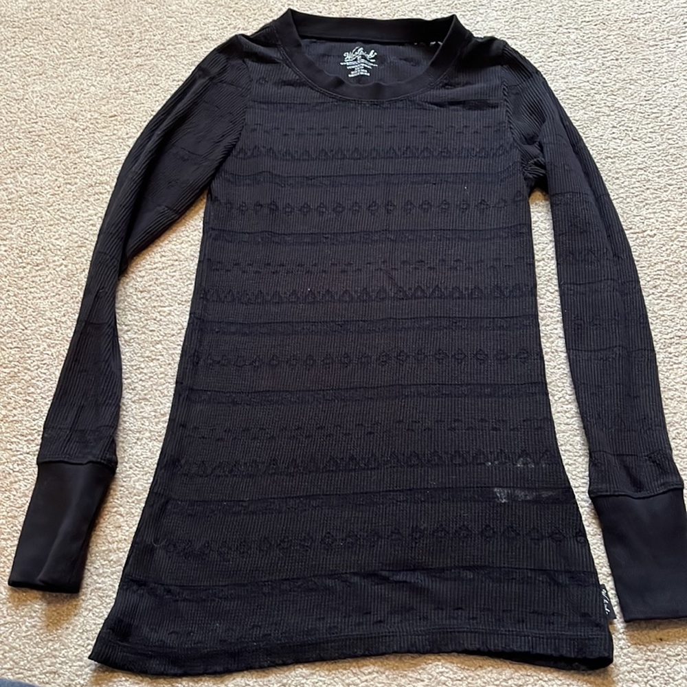 Woolrich Black Long Sleeve Tee